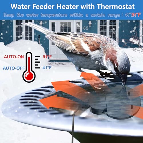 250W Bird Bath Heater - Suitable for Livestock, Poultry, Horses, Cows, Birds, and Chicken Waterers - Winter Use Indoors/Outdoors - Aluminum Cast for Efficient Heating