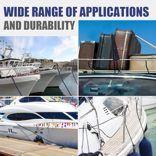 TetherTite Boat Dock Lines 5/8 Inch 20/25/30 Ft,Double Braided Nylon Boat Dock Lines with Loop, Mooring Line Marine Rope (5/8" x20') - size: 5/8"x20'