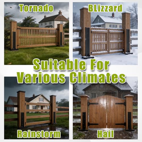 2 Pcs 30“ Tall Fence Post Repair Kit | Heavy-Duty Serrated Design Fence Post Repair Piles|specifically designed to repair tilted|broken|wobbly wooden fences - size: 2 Pcs