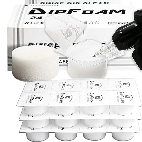 Dip Foam - 24Pcs Dip Cups Rinse Caps Tip Rinse Dip Clean | Professional Cartridge Dip Foam Cleaning - size: 24PCS