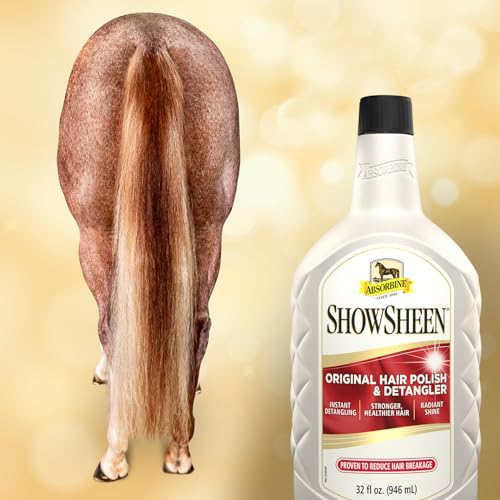 Absorbine ShowSheen Hair Polish & Detangler, 32 fl oz Refill Quart Bottle | Mane & Tail, Pro-Vitamins, Silk Proteins, Lustrous Shine, Reduces Hair Breakage, Promotes Longer Healthy Hair, Horses & Dogs - size: 32 fl oz Refill (No Sprayer)