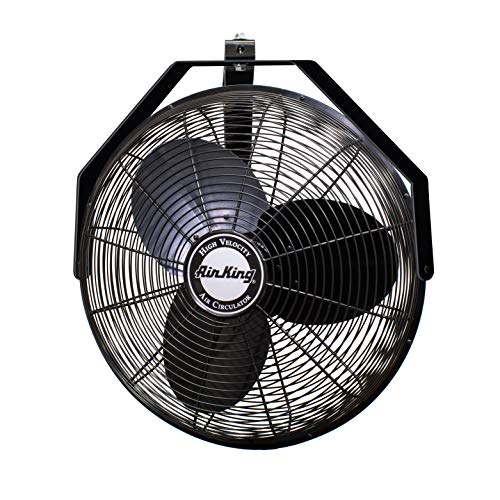 Air King 9518 18-Inch Industrial Grade Wall Mount Fan, 1/6-Horsepower,Black - style: Fan