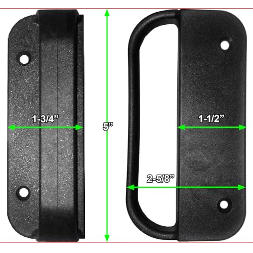 Universal Nylon GATE Handle -Black: Pull Works with Wood, Metal, or Vinyl Gates. (2 Pack) - size: Black Nylon Gate Handle (2 PACK)