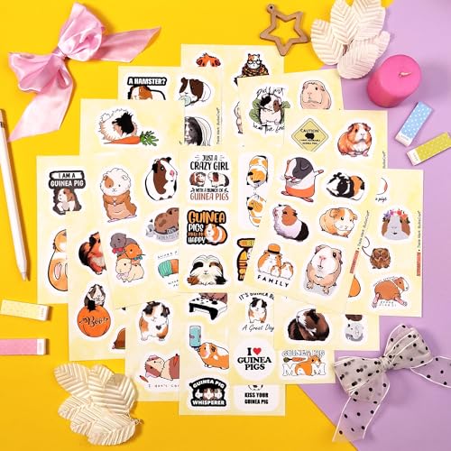 100Pcs Guinea Pig Stickers - Guinea Pig Party Supplies, Gifts for Women & Men - color: Guinea Pig Stickers