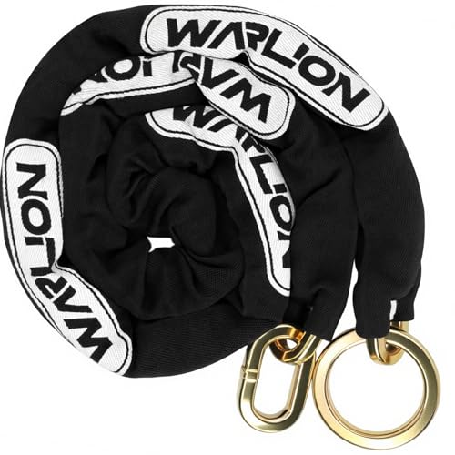 WARLION Heavy Duty Security Chain, 5ft x 3/8in Thick, 6.4lbs, Anti-Theft & Cut-Proof Motorcycle Chain with Cinch Ring - Secure Generators, Trailers, ATVs, Ebikes, & 2-Wheeled Vehicles (No Lock) - size: 5ft-3/8in