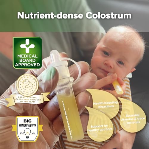 haakaa Colostrum Collector Kit for Newborns, 4ml-12pcs | World-first design, 3-in-1 Collector, Safe food-grade silicone-BPA Free, Ready-to-use pack,Replace disposable syringes - size: 12 Count (Pack of 1)