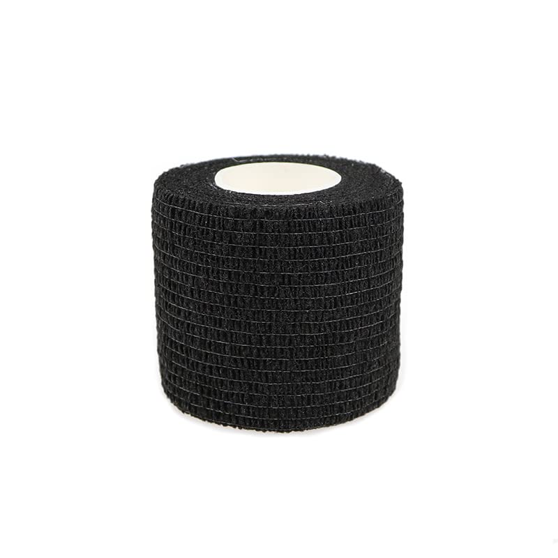 Self Adhesive Bandage Wrap Animal Cohesive Bandage Self Adherent Wrap First Aid Tape for Dogs Cats Horses Birds & Wrist Healing Ankle Sprain (2 Inch Black 12 Rolls) - color: 2 Inch Black 12 Rolls
