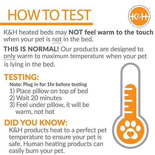 K&H Heating Pad, Thermo Heated Chicken Pad, Safety Listed, 40W, Black | Warming Nesting Chicken Coop Accessory, Poultry Chick Heat Lamp Alternative, Automatic Temperature, 18.5x12.5 in