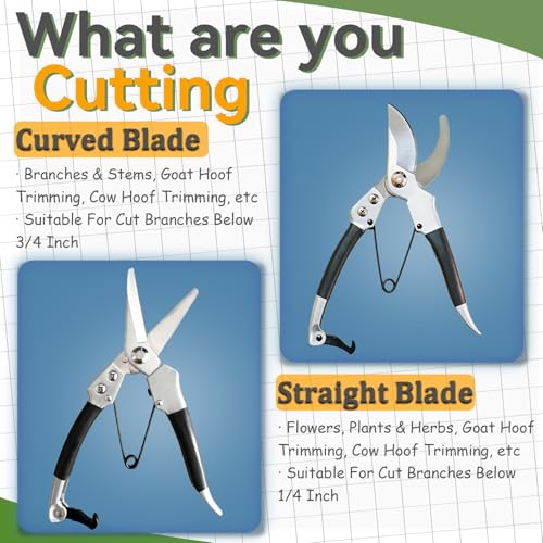 Goat Hoof Trimmers & Farrier Shears, Hoof Trimmers For Goats and Sheep | Multi-Purpose Goat Hoof TrimmerShear Garden Wire Pipe Cutting Tool-Curved Blade - color: Curved Blade