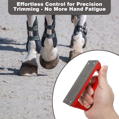 Mini Hoof Rasp for Horses, Farrier Rasp for Goat Feet Hooves,Ergonomic Grip | Carbon Steel Portable Hoof Trimming Tool, Removes Excess Hoof and Smooths Rough Edges for Foals, Goats, Ponies & Donkeys