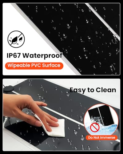 MQ Reptile Terrarium Heat Pad with LCD Digital Aquarium Thermometer, 11 x 11in Power Adjustment Under Tank Heater Mat for Pets, Small Animals, Seedling, 14W - size: 14W, 11*11 in