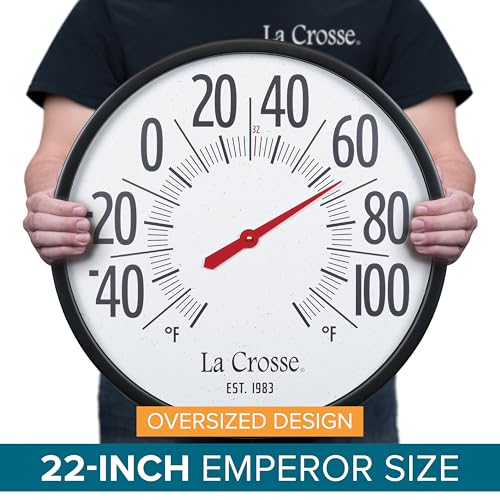 La Crosse 104-3056 Emperor Size 22-Inch Analog Dial Thermometer
