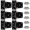 HILLMASTER 3.5 inch Heavy Duty Gate Hinges Fence Door Hinges Durable Gate Strap Hinge for Indoor Outdoor, Gate Hardware Kit for Shed, Wooden Fences, Vinyl Fence Gate, Barn Door, Garage, 6 Pack - size: 6 Pack