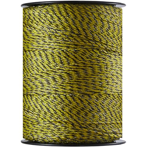 VEVOR Electric Fence Wire, 3366Ft 1026M Portable Polywire, 1/8" Diameter 6 Stainless Steel Strands for Reliable Conductivity and UV, Rust Resistance, Fencing Rope Line for Horse, Cattle, Livestock - size: 3366Ft 1026M, style: 1/8" Strands