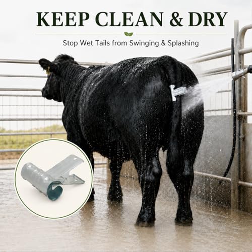 1 Pcs Livestock Show Supplies Cattle Horses Grooming Tail Clamp | Metal Secure Tail Holder Cleaning Handling Tool, Washing Dog Goats Sheep Farm Animal Supplies Accessories, Animal Lovers Gift