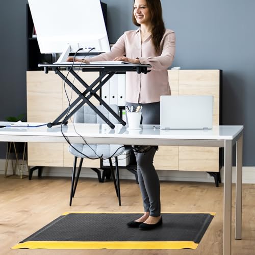 Anti Fatigue Mat 2x5 Ft 15/16" Thick Soft Sponge Ergonomic Mat | Stable Comfort Endurance Floor Mat Layered Support Rugged Diamond Relief Steady Standing Mat for Farm Grooming Salon - size: 59.9"L x 23.6"W x 0.9"Th