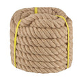 Twisted Manila Rope 1-1/2 in x 50 ft Natural Thick Hemp Rope for Railing Docks Tug of War Decorating Crafts Nautical Landscaping Swing Hammock - size: 1-1/2inch x 50feet