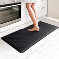 HappyTrends Kitchen Mat Cushioned Anti-Fatigue Kitchen Rug,17.3"x39",Thick Waterproof Non-Slip Kitchen Mats and Rugs Heavy Duty Ergonomic Comfort Rug for Kitchen,Floor,Office,Sink,Laundry,Black | Thick,Soft and Waterproof Non-Slip Mats and Rugs Heavy Duty