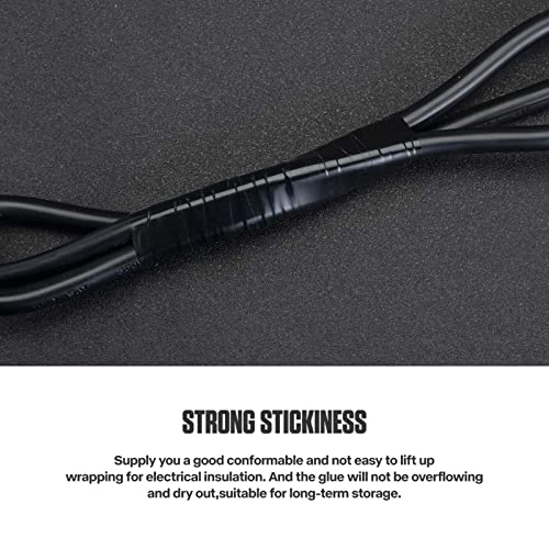 Electrical Tape Black Waterproof Electric Tape Professional Grade Wire Wrap | 3/4" 65 FT Flame Retardant Vinyl PVC Insulating Tape, All Weather, Under 600V, Home Outdoor Multipurpose Electrical Repairs - color: Black