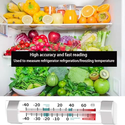 Refrigerator and Freezer Thermometer - NeilBee 3 Pack Fridge Thermometer with Stainless Steel Clip, Waterproof Analog, Large Dial, Accurate, Easy to Read for Kitchen, Restaurant, Cooler, Lab