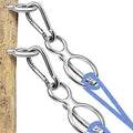 2pcs Horse Tie Ring, Heavy Duty Stainless Steel Tie Ring Horse Training Equipment with Eye Bolt,Quick snap,Humane and Safe Tie Way - style: Silver-2PCS
