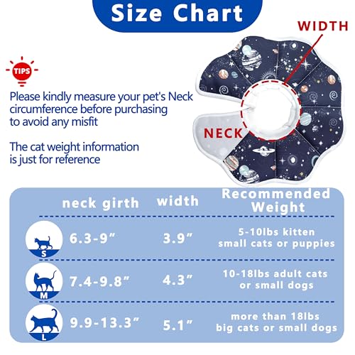 Soft Adjustable Cat Cone Collar, Comfortable Cat Recovery Collar - color: Dark Blue, size: X-Small