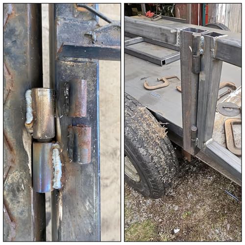 4 Pcs Weldable Barrel Hinges 4⅛ x 1" Heavy Duty Steel Weld On Bullet Gate Hinge 1200 lbs Load Capacity for Metal Swing Door,Trailer Ramp Gate, ½ Dia Pin,Ball Bearing Detachable Hinges