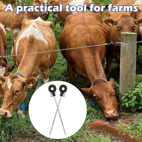 50 Pack Electric Fence Wire Insulator Stand Off Screw in Insulator Black Fence Post Insulator Wooden Post Wire Insulators for Tape Rope Electric Wire Animal Agricultural Garden