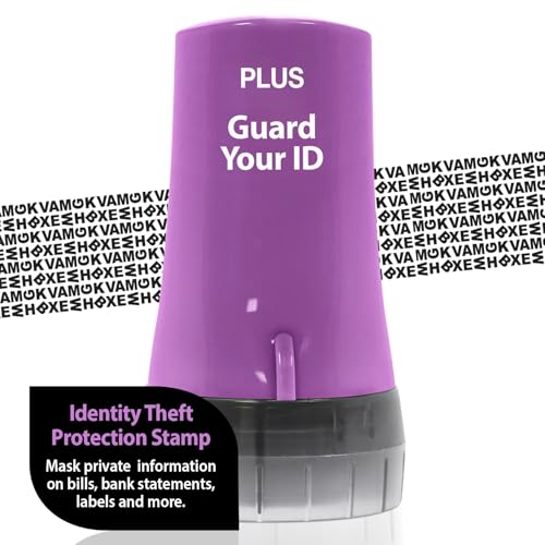 Guard Your ID Identity Theft Protection Roller Stamp for Mail & Documents - color: Purple, size: Standard