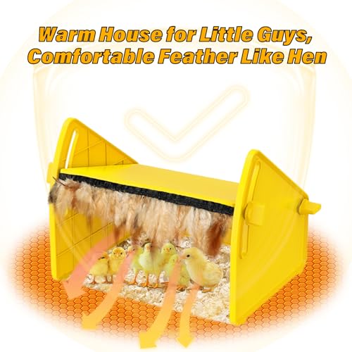 Chick Brooder Heater Plate for Baby Chicks, Ducklings & Poultry | 3-Level Adjustable Temperature Heating Plate, 8.67 x 10.63 Inches, Yellow Poultry Brooder Warmer - color: Yellow