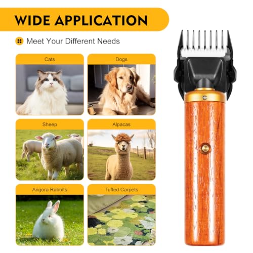 Professional Electric Sheep Shears,55W Dog Grooming Clippers Sheep Shears Pet Clipper,Pet Hair Removal Tool Animal Hair Clippers Dog Grooming Kit, Low Noise for Pets,Sheep,Goats, Alpacas