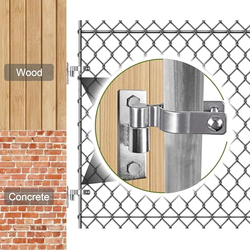 Generic Gate Hinges, Sturdy Metals Wall Mount Gate Hinges Heavy Duty, Gate Hinge for Farm Gate or Fence Gate, Fit 5/8'' Pin Chain Link Fence Gate Hinge-2Pcs, KZ-YZJL38125-2