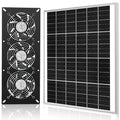Fanspex Solar 3 Fan Kit Waterproofed for Chicken Coop, Greenhouse & Shed | High Velocity Solar Powered Fans for Outdoor Intake or Exhaust Air - size: 3 Fan Kit