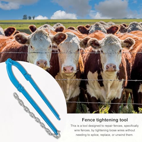 HOLDLY Heavy Duty Fence Wire Tightener for Barbed and Electric Fences | One-Person Leverage for Restoring Tension; No Staple Removal or Full Fence-Line Replacement on Farm and Ranch Fencing
