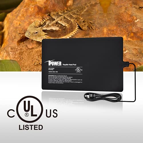 iPower 8X12 Inch Reptile Heat Pad Under Tank Heater Terrarium Warmer Heating Mat and Digital Thermostat Controller for Turtles Lizards Frogs and Other Small Animals - size: 8 X 12 Inch, style: Pad + Thermostat