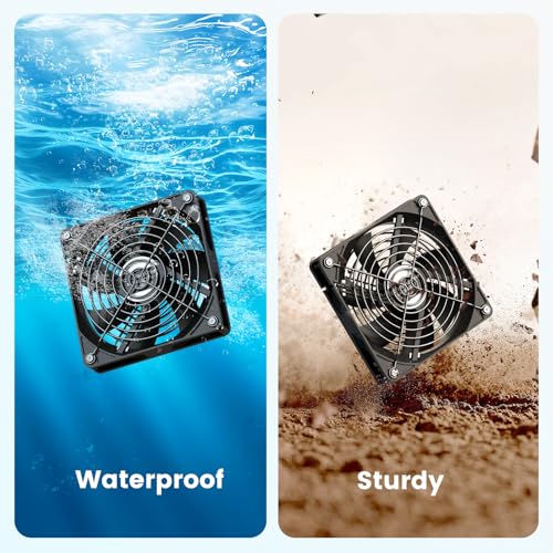 Solar Fan with Battery, 5.5" Solar Fan for Greenhouse & Chicken Coop, Rechargeable Solar Fans for Outside, Solar Powered Exhuast Fans for Outdoor Doghouse Shed Circulation Ventilation Cooling - size: 5.5" Fan Large