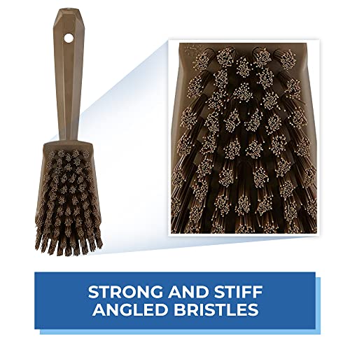 Vikan 419266 Brush,Washing,Stiff,10",PP/PBT,Brown