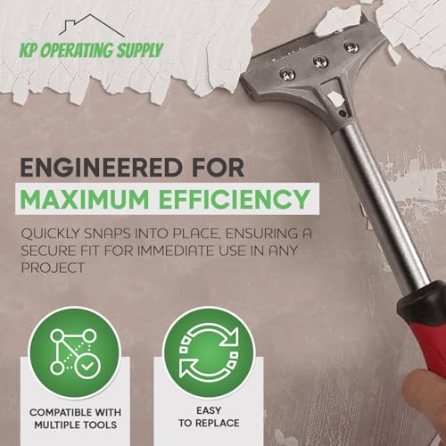8-Inch Floor Scraper Blades, 5 Pack Replacement | Five 8-inch angled replacement blades fit compatible floor scrapers for flooring removal, adhesive, residue and demolition - size: Pack of 5