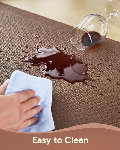 Ophanie Kitchen mats for Floor, 3/4 inch Thick, 20x48 Anti Fatigue Cushioned Mat,Kitchen Rugs,Waterproof,Comfort Ergonomic Standing Mat for Office,Home,Sink with 99+ Pairs of Anti-Slip Bottom Ridges - color: Brown, size: 20"L x 48"W x 0.8"Th