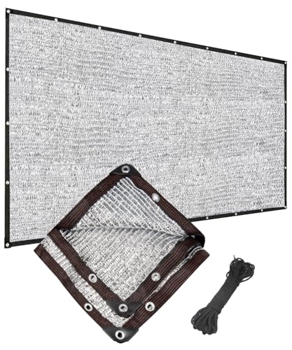 Reflective Aluminet Shade Cloth with Grommets,Durable Mesh Tarp,70% 6.5'x6' | Heavy Duty UV Resistant Shade Cover for Garden, Patio, Car Parking, Camping, Kennel, Chicken Coop, Greenhouse - size: 6.5FT X 6FT - 70%
