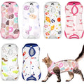 Kacctyen 6 Pack Cat Recovery Suit After Surgery Anti Licking | 6 Pack Cat Recovery Suit After Surgery Anti Licking,Animal,Small - size: Small, style: Animal