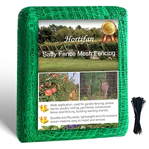 Garden Fencing 4 x 30 FT,0.4" Mesh Plastic Fencing,50PCS Zip Ties | Deer Fence Temporary Fencing Snow Fence Safety Fence,Construction Fencing for Yard,Rabbits,Chicken,Dogs,Animal Barrier,Green - size: 4ft x 30 ft