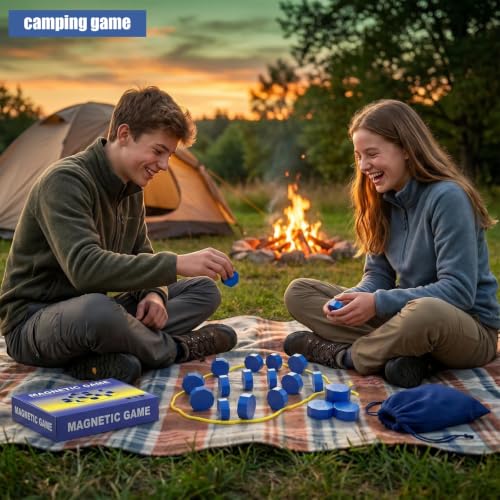 Magnet Game with String Magnet Chess Game Fun Puzzle Strategy Games | Family Games Night, Easter Basket Stuffers for Family & Party & Travel & Camping, 2 Player Games, Game Collections