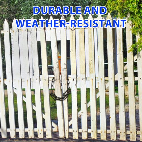 Gate Chain Lock with Carabiners Barn Chain Link 20'' Black Gate Latches for Outdoor Fences Dog Cage Lock Backyard Chain Lock Stall Supplies - size: 20'' 1Pack