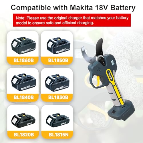 50mm/2" Heavy-Duty Electric Pruning Shears Tool Only | Professional Secateurs Compatible With Makita 18V Batteries, Brushless Power for Large Branches & Commercial Pruning - style: PR-E50-Body