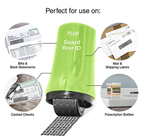Guard Your ID Identity Theft Protection Roller Stamp, 3-Pack for Mail - color: Green, size: Standard 3-Pack