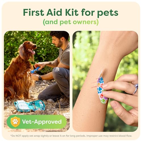 KeepGoing Pet First Aid Kit for Dogs & Cats, 99 Pc. Travel Emergency Kit | Dog & Cat Travel Accessories for Car, Camping & Hiking, Pet Essentials & Supplies