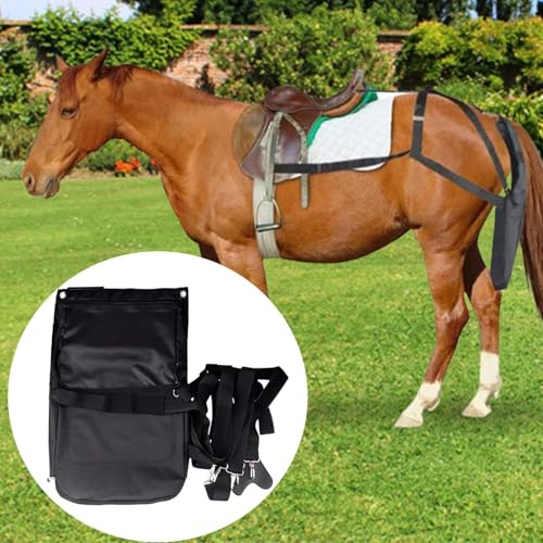 Horse Diaper Manure Bag Pony Poop Storage Bag Oxford Horse Poop Bag Catcher Equine Manure Bag for Riding Barn Saddle Garden, 64cmx40cm - size: 64cmx40cm