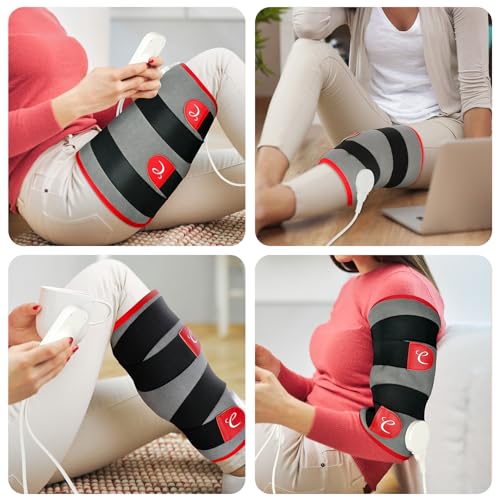 Comfytemp Leg Heating Pad, Wearable Heat Wrap for Knee/Thigh/Calf (L/XL) | FSA Eligible HSA Approved Electric Heated Pad for Legs/Arm/Hamstring Soothing Warmth, Birthday Gifts for Women Man Mom Dad - size: Large