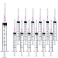 25 Pack 3ml 18Ga Lab Syringe Tools with Measurement, Individually Packed - style: 25 pack - 3ml 18 gauge